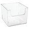 mDesign Plastic Home Office Storage Bin Container, Desk Organizer - Clear